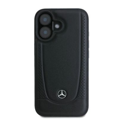 3. Mercedes Leather Urban iPhone 16 Case - Black
