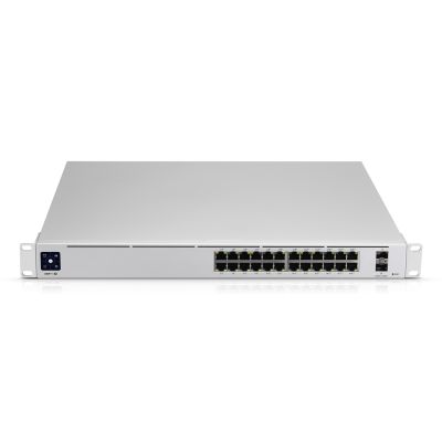 5. Ubiquiti UniFi Pro 24-Port PoE Managed L2/L3 Gigabit Ethernet (10/100/1000) PoE Support 1U Silver