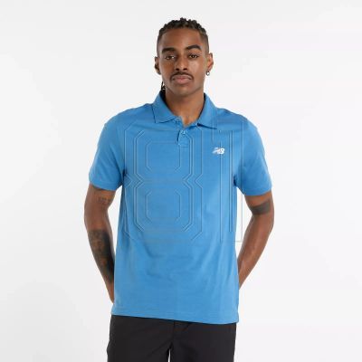 6. New Balance Jersey Polo Shirt M MT51504SET