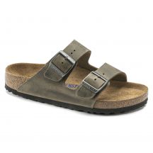 Birkenstock Arizona Soft Footbed Oiled Leather Narrow Faded Khaki Women's/Men's Flip-Flops for narrow feet oiled leather (1019377)