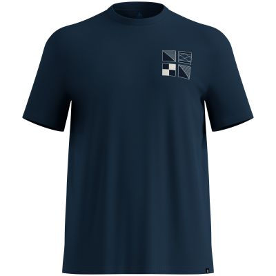 2. Men's short-sleeve ODLO T-shirt crew neck s/s COTTON BLEND ODLO FLAGS navy blue