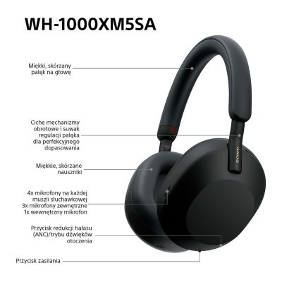 7. SONY WH-1000XM5SA Black Wireless Headphones