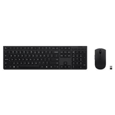 6. Lenovo Professional Wireless Rechargeable Keyboard and Mouse Combo | Keyboard and Mouse Set | Wireless | Mouse Included | US English | Bluetooth Connectivity | Gray