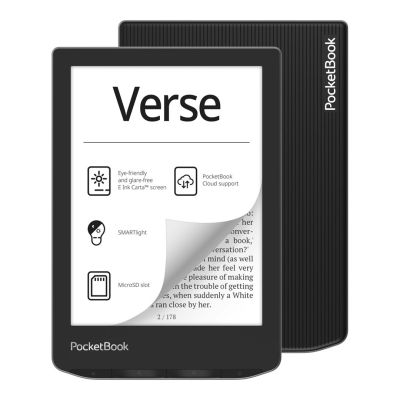 3. PocketBook Verse 629 6" 8GB Wi-Fi Mist Gray Ebook Reader
