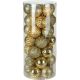 48. DECORATIVE PLASTIC BALL 6CM SET 35 GOLD