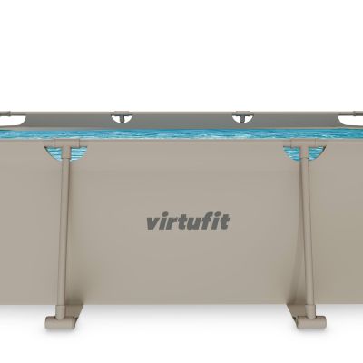 9. VIRTUFIT RECTANGULAR SWIMMING POOL 300 x 210 CM WITH FILTER PUMP BEIGE