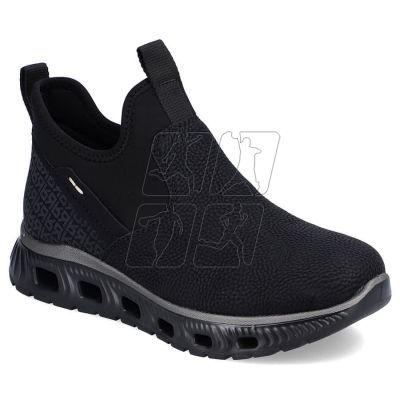 12. Rieker W RKR616 comfortable slip-on ankle boots, black