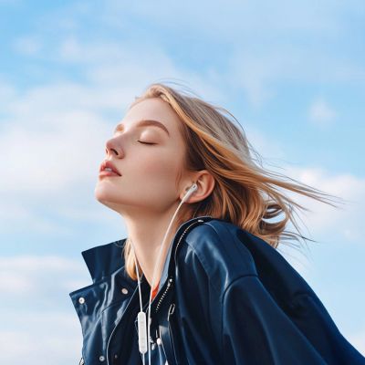 8. QCY LH1 In-Ear Wired Headphones with Remote and Microphone 1.15m - White