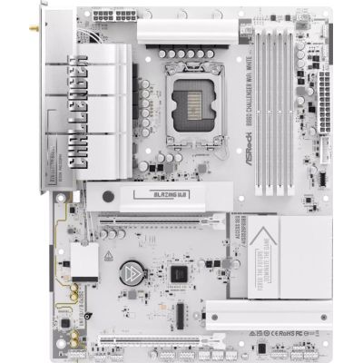 10. Asrock B860 Challenger WiFi White Intel B860 LGA 1851 (Socket V1) ATX