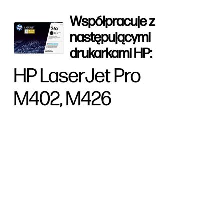 10. HP Black Toner HP 26X, HP26X=CF226X, 9000 pages