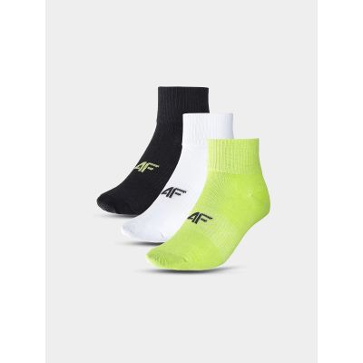 Boys' casual ankle socks (3-pack) 4F Junior 4FJWMM00USOCU330-91S