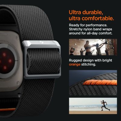 9. Spigen Lite Fit Pro Case with Strap for Apple Watch Ultra 1 / 2 (49mm) - Matte Black