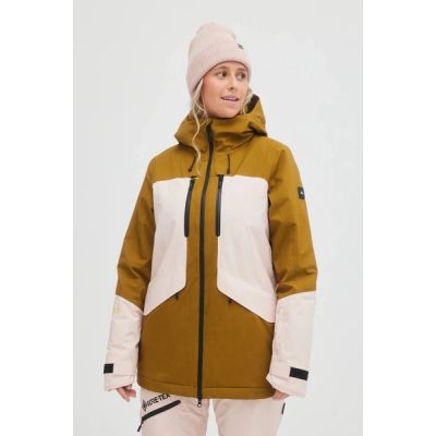 7. O'neill women's winter sports jacket snowboard ski GTX RECCO pink brown