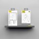 3. Dudao A23TEU 2.4A GaN USB-A Wall Charger with USB-A - USB-C Cable - White