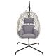 2. COCOON HANGING CHAIR WITH FRAME 195CM LIGHT GRAY 120KG