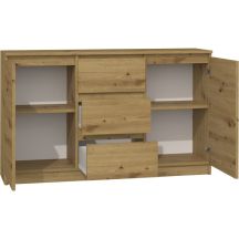 2-Door Chest of Drawers, 3 Drawers, Artisan