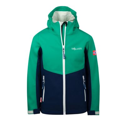 Trollkids Kids Kristiansand Jacket pepper Jr 320-327 softshell jacket