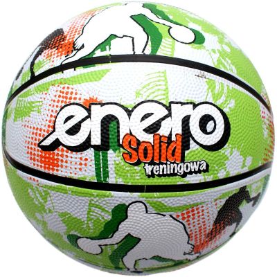 14. ENERO SOLID BASKETBALL SIZE 7 GREEN AND WHITE