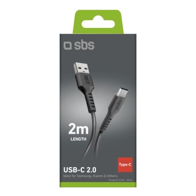 3. SBS TECABLETC220K USB-A - USB-C Cable 2 m - Black