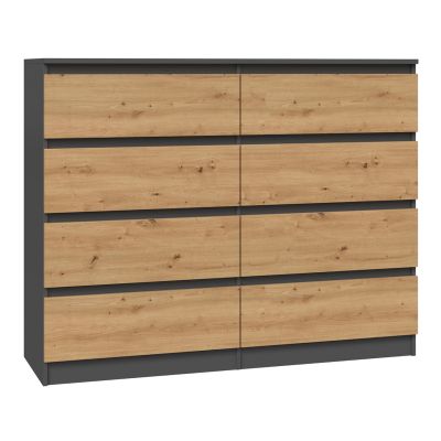 Chest of drawers M8 120x40xH97 anthracite/artisan