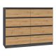 Chest of drawers M8 120x40xH97 anthracite/artisan