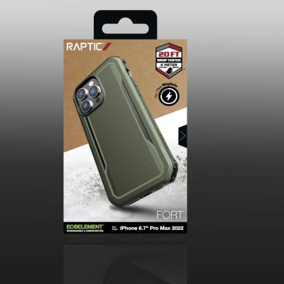 5. Raptic X-Doria Fort Case iPhone 14 Pro Max with MagSafe armored cover green