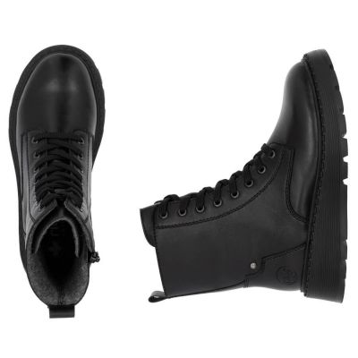 8. Women’s black lined leather ankle boots Rieker 70401-00