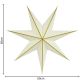 6. DECORATIVE HANGING PAPER STAR FSC 18x60CM WHITE 7 ARMS MICA