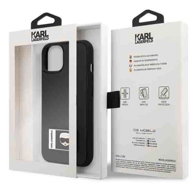 8. Karl Lagerfeld Ikonik Patch Case for iPhone 13 - Black
