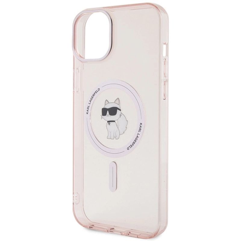 6. Karl Lagerfeld IML Choupette MagSafe case for iPhone 15 Plus - pink