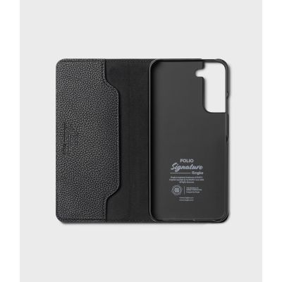 12. Ringke Folio Signature Flip Leather Case for Samsung Galaxy S22 + (S22 Plus) Black (FSS118R262)