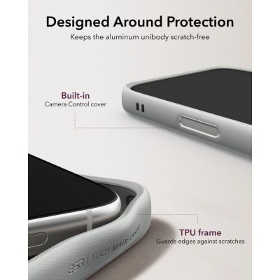 8. ESR Leather Kickstand MagSafe Case for iPhone 18 Pro Max / 17 Pro Max - Gray