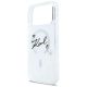 6. Karl Lagerfeld Liquid Glitter Karl Script Logo MagSafe Case for iPhone 17 Pro Max - Clear