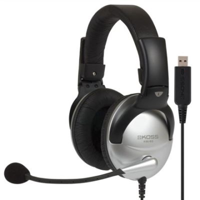 3. Koss SB45 USB Headset Wired Headband Office/Call Center Black, Silver