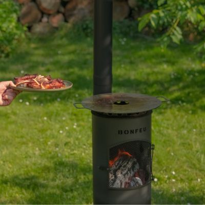 2. BONFEU GARDEN FIREPLACE BONGIANO LP BLACK