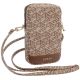 3. Guess Zip GCube Bottom Stripe phone bag - brown