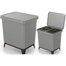 WASTE BIN SYSTEMA SORTIBOX 2IN1 SMOOTH GRAY