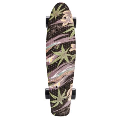 12. Meteor Flowers Black 22606 Skateboard