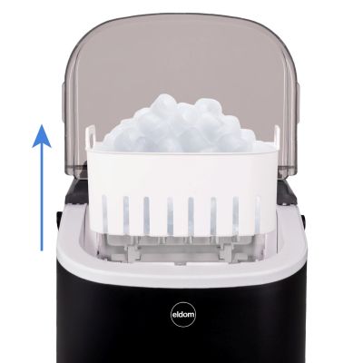 3. ELDOM ICE MAKER KS230 ICELIA 165W, BLACK, 12 KG ICE/24H; 9 ICE CUBES AT A TIME EVERY 6 – 12 MIN