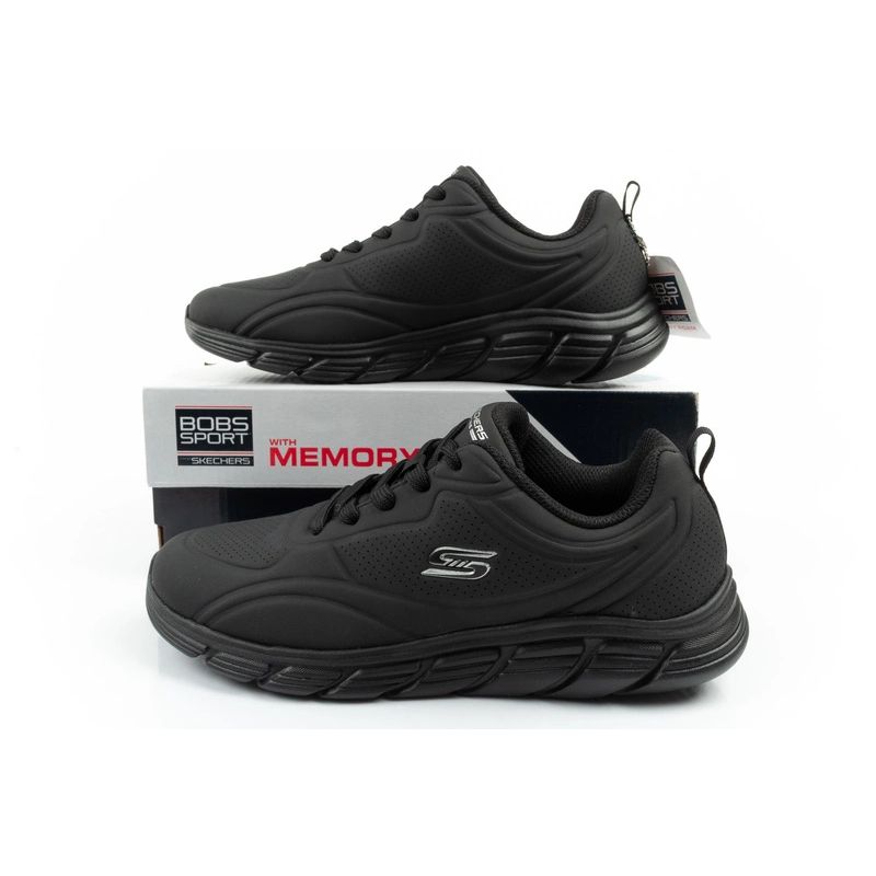 10. Skechers Bobs B Flex women's sports sneakers fashionable black