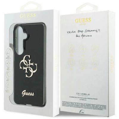 8. Guess IML Big Metal 4G Script case for Samsung Galaxy S26 - black
