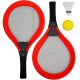 2. SET OF 2 RACKETS, SHUTTLE, BALL FOR TENNIS AND BADMINTON ENERO TOYS