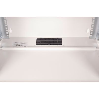 4. 19" 7U wall-mounted network cabinet, SOHO PRO 370 x 540 x 400 mm, glass door, gray, unassembled, 60 kg