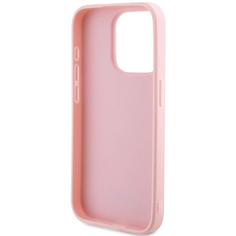 7. Guess Saffiano Iridescent Script case for iPhone 14 Pro - pink