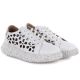 4. Women's leather platform shoes white Artiker 56C1167