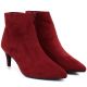 4. Women's insulated ankle boots with a low heel, red suede, Sergio Leone BT-65