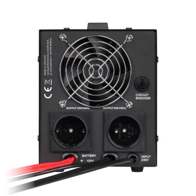 4. KEMOT PROsinus-500 emergency power supply, pure sine wave converter with charging function 12V 230V 500VA/300W - black