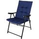 9. FOLDING GARDEN CHAIR 59X66X45/90CM WITH NAVY BLUE CUSHION