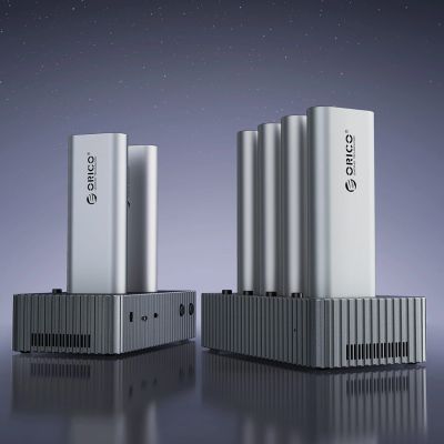 4. Orico IT48N-C 4-Disk Docking Station with M.2 NVME Clone Function - Gray