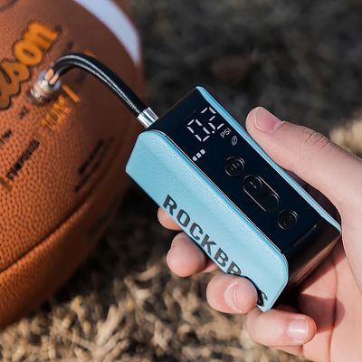 14. Rockbros 42520006001 Electric Pump Compressor with Digital Display for Balls / Balloons - Blue